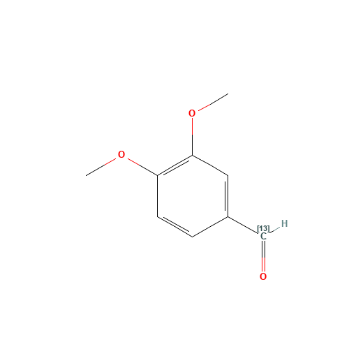3,4-Dimethoxy[7-13C]-benzaldehyde (CAS: 1173022-44-0) - Chemical Structure and Molecular Formula 