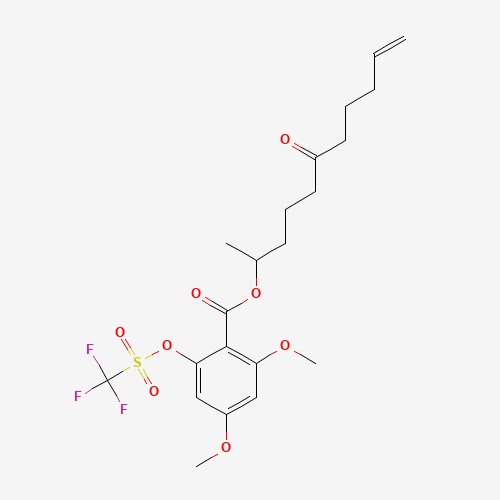 rac 2,4-Dimethoxy-6-[[(trifluoromethyl)sulfonyl]oxy]benzoic Acid 1-Methyl-5-oxo-9-decen-1-yl Ester (CAS: 312305-41-2) - Related Chemical Product