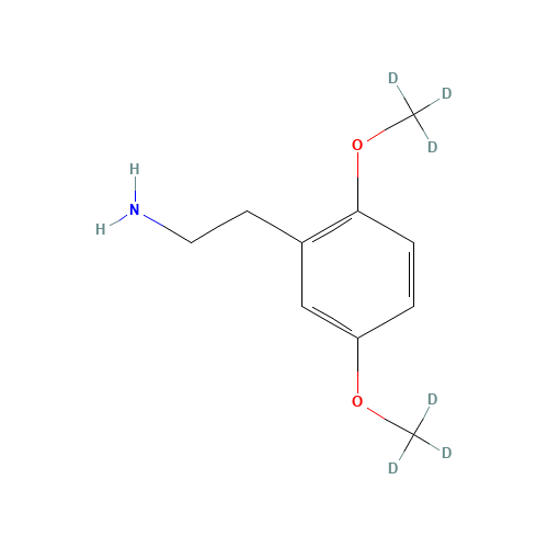 2,5-Dimethoxyphenethylamine-d6 (CAS: 951442-77-6) - Chemical Structure and Molecular Formula 