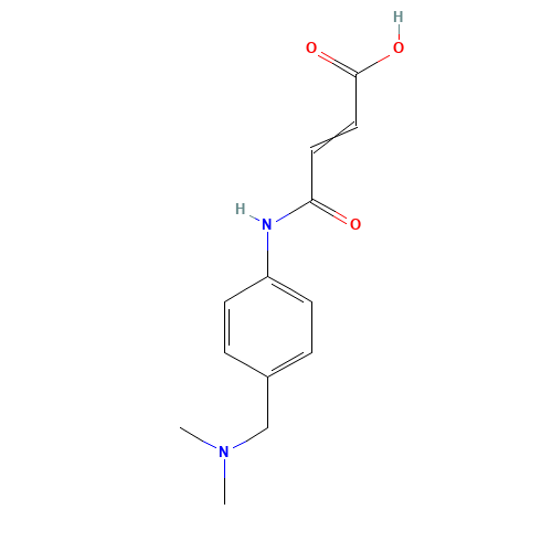 4-[[4-[(Dimethylamino)methyl]phenyl]amino]-4-oxo-2-butenoic Acid (CAS: 1216345-43-5) - Chemical Structure and Molecular Formula 