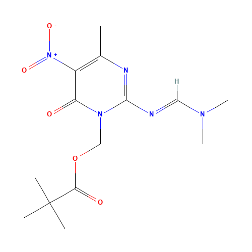 2-[(Dimethylamino)methylene]amino-3N-(pivaloyloxy)methyl-6-methyl-5-nitro-4-pyrimidinol (CAS: 151587-55-2) - Related Chemical Product