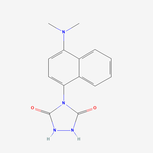 4-[4-(Dimethylamino)naphthyl]-1,2,4-triazolidine-3,5-dione (CAS: 1346604-81-6) - Chemical Structure and Molecular Formula 