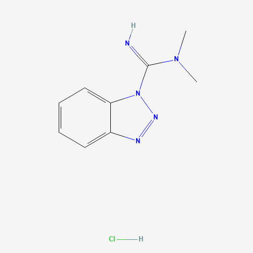 N,N-Dimethyl-1H-benzotriazole-1-carboximidamide Monohydrochloride (CAS: 827042-23-9) - Chemical Structure and Molecular Formula 