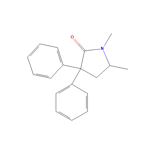 1,5-Dimethyl-3,3-diphenyl-2-pyrrolidone (CAS: 30223-75-7) - Chemical Structure and Molecular Formula 
