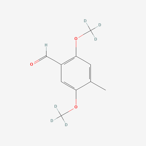 2,5-Dimethoxy-d6-4-methyl-benzaldehyde (CAS: 58262-07-0) - Chemical Structure and Molecular Formula 