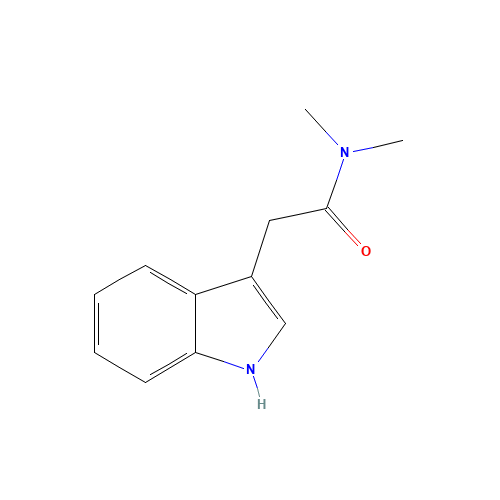 N,N-Dimethyl-indole-3-acetamide (CAS: 91566-04-0) - Chemical Structure and Molecular Formula 