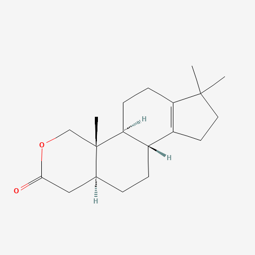 (5a)-17,17-Dimethyl-18-nor-2-oxaandrost-13-en-3-one (CAS: 142793-21-3) - Chemical Structure and Molecular Formula 