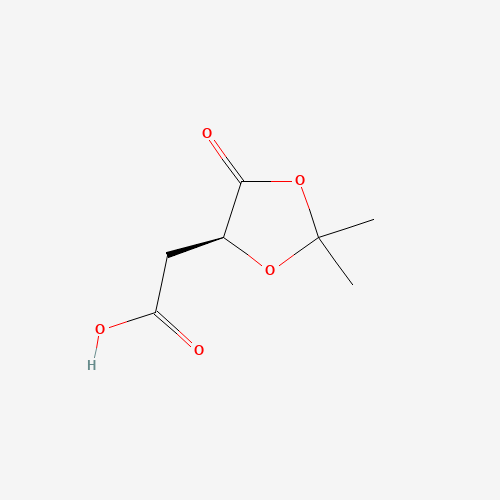 [(4S)-2,2-Dimethyl-5-oxo-1,3-dioxolan-4-yl]acetic Acid (CAS: 73991-95-4) - Chemical Structure and Molecular Formula 