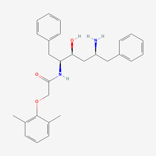 (2S,3S,5S)-2-(2,6-Dimethylphenoxyacetyl)amino-3-hydroxy-5-amino-1,6-diphenylhexane (CAS: 192725-49-8) - Chemical Structure and Molecular Formula 