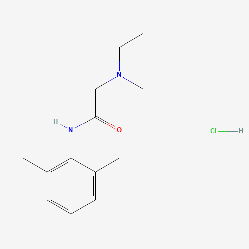 N-(2,6-Dimethylphenyl)-2-(ethylmethylamino)acetamide (CAS: 50295-20-0) - Chemical Structure and Molecular Formula 