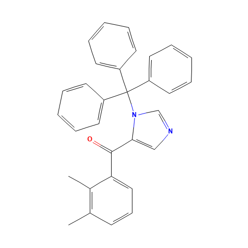 (2,3-Dimethylphenyl)[1-(trityl)-1H-imidazol-4-yl]methanone (CAS: 176721-02-1) - Chemical Structure and Molecular Formula 