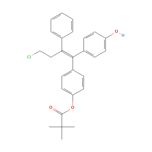 (E)-2,2-Dimethyl-propanoic Acid 4-[4-Chloro-1-(4-hydroxyphenyl)-2-phenyl-1-butenyl]phenyl Ester (CAS: 177748-18-4) - Related Chemical Product