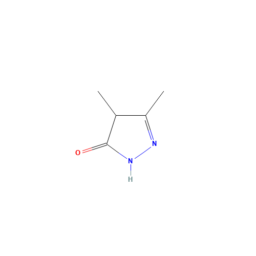 3,4-Dimethyl-5-pyrazolone (CAS: 6628-22-4) - Chemical Structure and Molecular Formula 
