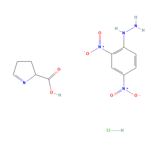 (2,4-Dinitrophenyl)hydrazine 3,4-Dihydro-2H-pyrrole-2-carboxylate Hydrochloride (CAS: 108321-37-5) - Related Chemical Product