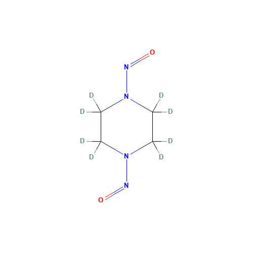 1,4-Dinitrosopiperazine-d8 (CAS: 69340-07-4) - Chemical Structure and Molecular Formula 