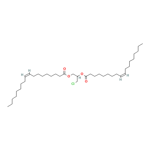 rac 1,2-Dioleoyl-3-chloropropanediol (CAS: 69161-73-5) - Chemical Structure and Molecular Formula 