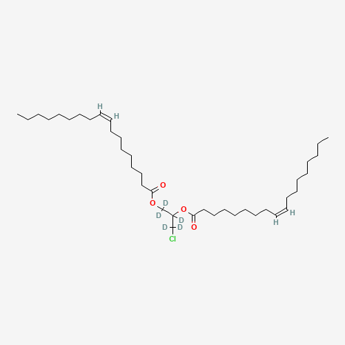 rac 1,2-Dioleoyl-3-chloropropanediol-d5 (CAS: 1246833-00-0) - Chemical Structure and Molecular Formula 