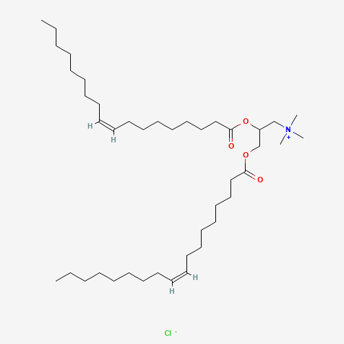 1,2-Dioleoyl-3-trimethylammonium-propane, Chloride (CAS: 132172-61-3) - Chemical Structure and Molecular Formula 
