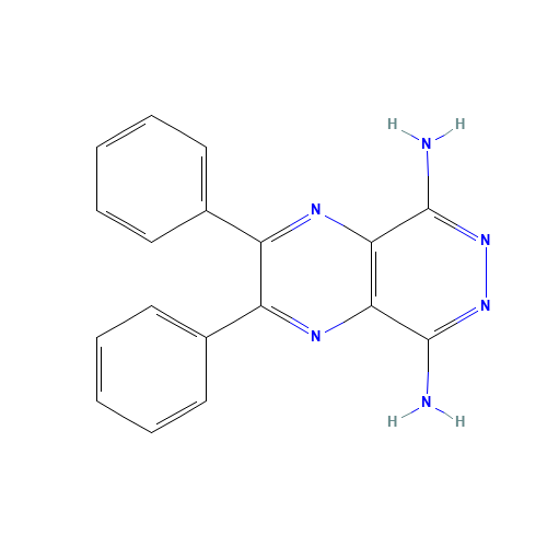 2,3-Diphenyl-5,8-diaminopyrazino[2,3-d]pyridazine (CAS: 52197-22-5) - Chemical Structure and Molecular Formula 