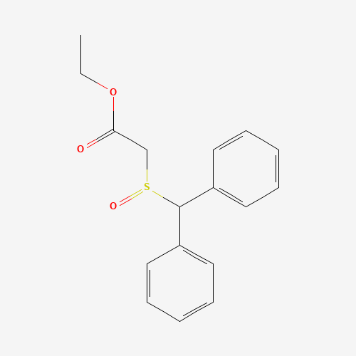 [(Diphenylmethyl)sulfinyl]acetic Acid Ethyl Ester (CAS: 118286-19-4) - Chemical Structure and Molecular Formula 