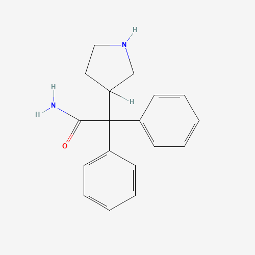 a,a-Diphenyl-3-pyrrolidineacetamide (CAS: 103887-32-7) - Chemical Structure and Molecular Formula 