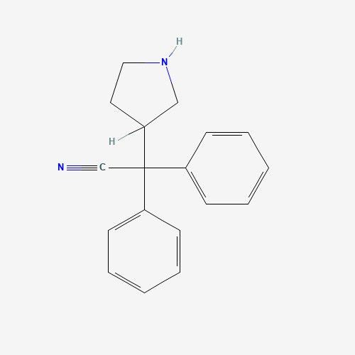 a,a-Diphenyl-3-pyrrolidineacetonitrile (CAS: 103887-39-4) - Chemical Structure and Molecular Formula 