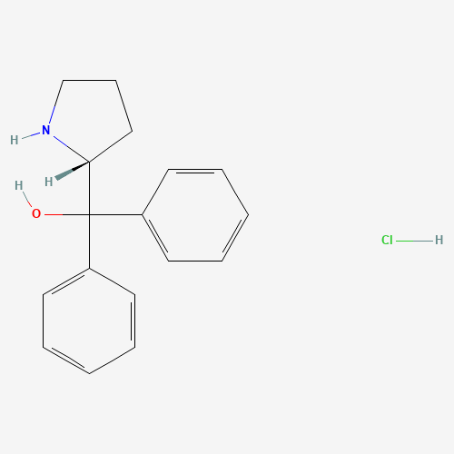 (R)-a,a-Diphenylprolinol Hydrochloride (CAS: 172152-19-1) - Chemical Structure and Molecular Formula 