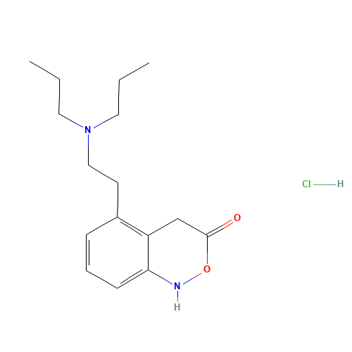 5-[2-(Dipropylamino)ethyl]-1,4-dihydro-3H-2,1-benzoxazin-3-one Hydrochloride (CAS: 935266-34-5) - Chemical Structure and Molecular Formula 