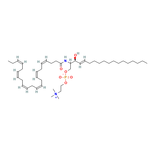 N-Docosahexaenoic Sphingomyelin (CAS: 218608-41-4) - Chemical Structure and Molecular Formula 