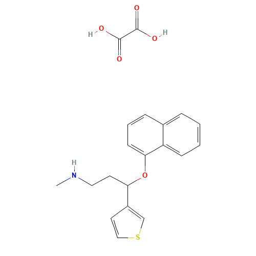 rac Duloxetine 3-Thiophene Isomer Oxalate (CAS: 116817-28-8) - Chemical Structure and Molecular Formula 