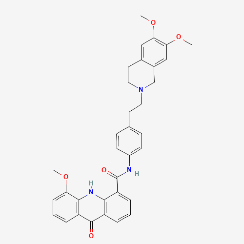 Elacridar (CAS: 143664-11-3) - Chemical Structure and Molecular Formula 