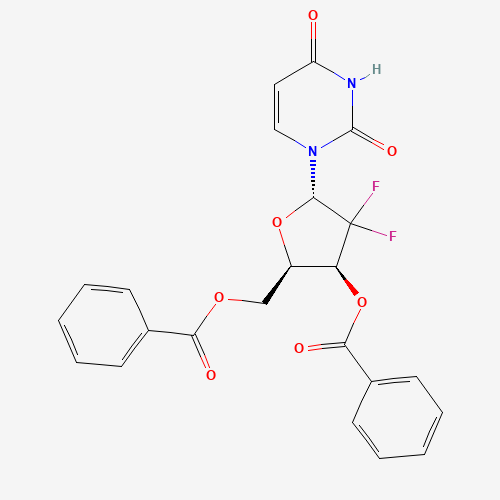 1'-Epi 2',2'-Difluoro-2'-deoxyuridine 3',5'-Dibenzoate (CAS: 143157-24-8) - Chemical Structure and Molecular Formula 