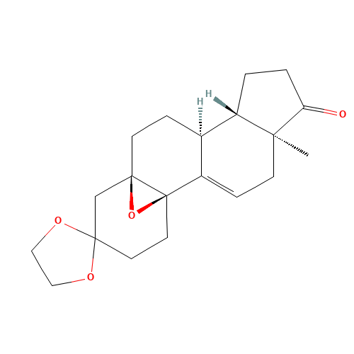 (5a,10a)-5,10-Epoxy-estr-9(11)-ene-3,17-dione Cyclic 3-(1,2-Ethanediyl Acetal) (CAS: 39931-87-8) - Chemical Structure and Molecular Formula 