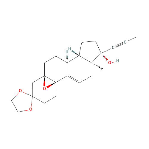 (5a,10a,17b)-5,10-Epoxy-17-hydroxy-17-(1-propyn-1-yl)-estr-9(11)-en-3-one Cyclic 1,2-Ethanediyl Acetal (CAS: 84371-57-3) - Related Chemical Product