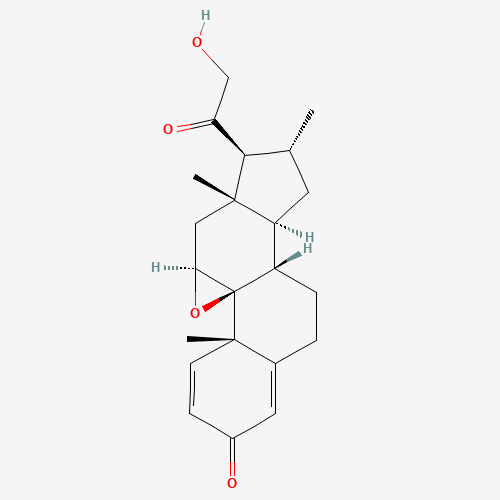(9b,11b,16a)-9,11-Epoxy-21-hydroxy-16-methyl-pregna-1,4-diene-3,20-dione (CAS: 151265-33-7) - Chemical Structure and Molecular Formula 