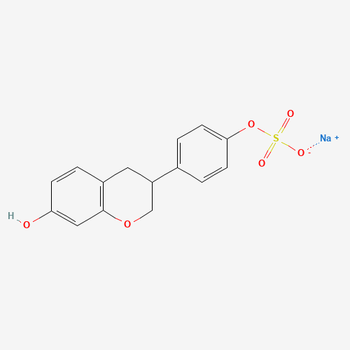 (R,S)-Equol 4'-Sulfate Sodium Salt (CAS: 1189685-28-6) - Chemical Structure and Molecular Formula 