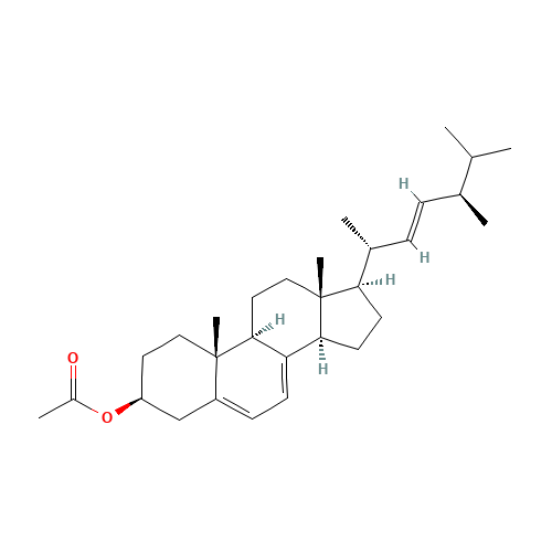 Ergosterol Acetate (CAS: 2418-45-3) - Chemical Structure and Molecular Formula 