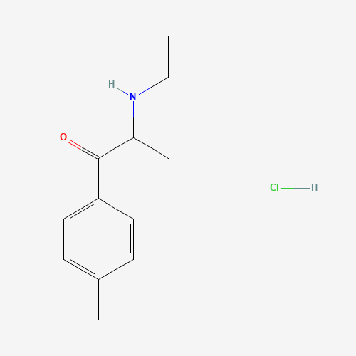 rac-N-Ethyl-4-methyl Cathinone Hydrochloride (CAS: 1266688-86-1) - Chemical Structure and Molecular Formula 