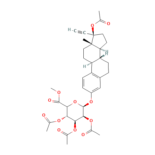 Ethynyl Estradiol 17-Acetate 3-(2',3',4'-Tri-O-acetyl)-b-D-glucuronide Methyl Ester (CAS: 242130-33-2) - Related Chemical Product