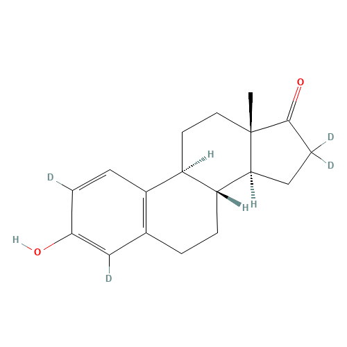 Estrone-d4 (CAS: 53866-34-5) - Chemical Structure and Molecular Formula 