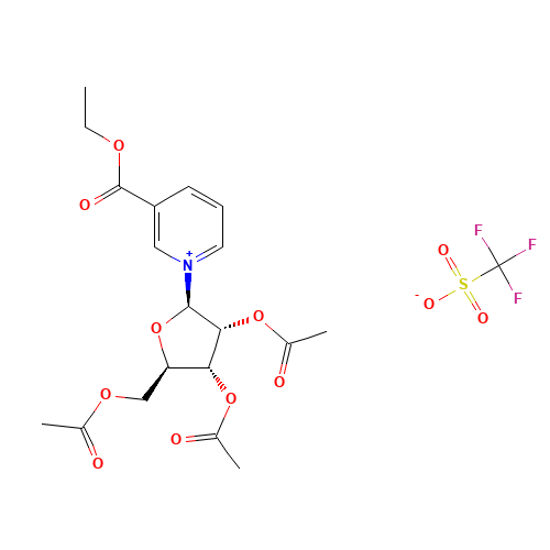 3-(Ethoxycarbonyl)-1-(2,3,5-tri-O-acetyl-b-D-ribofuranosyl)-pyridinium Triflate (CAS: 936945-09-4) - Related Chemical Product