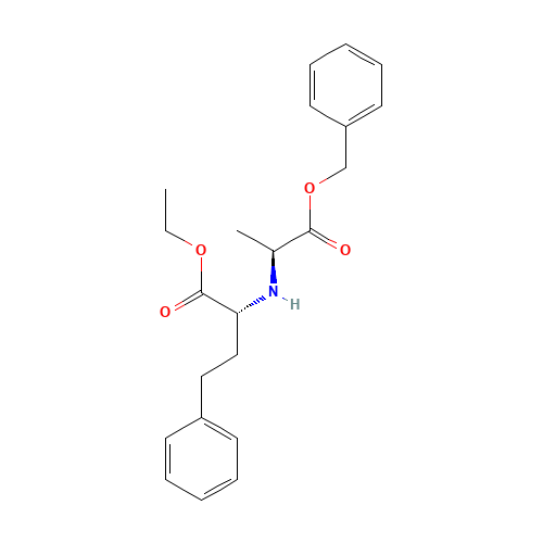 (-)-N-(1-R-Ethoxycarbonxyl-3-phenylpropyl)-L-alanine Benzyl Ester (CAS: 93841-86-2) - Related Chemical Product