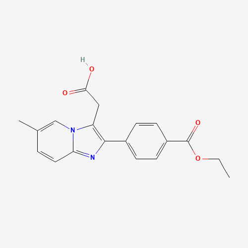 2-[4-(Ethoxycarbonyl)phenyl]-6-methyl-imidazo[1,2-a]pyridine-3-acetic Acid (CAS: 1025962-20-2) - Related Chemical Product