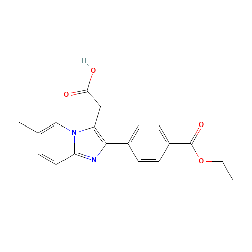 2-[4-(Ethoxycarbonyl)phenyl]-6-methyl-imidazo[1,2-a]pyridine-3-acetic Acid (CAS: 1025962-20-2) - Related Chemical Product