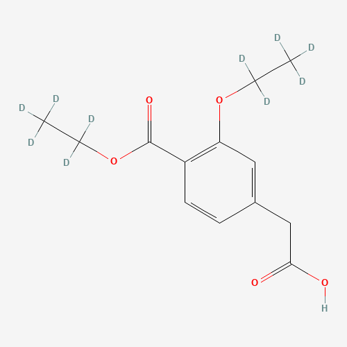 3-Ethoxy-4-(ethoxycarbonyl)phenyl Acetic Acid-d10 (CAS: 1246817-24-2) - Chemical Structure and Molecular Formula 