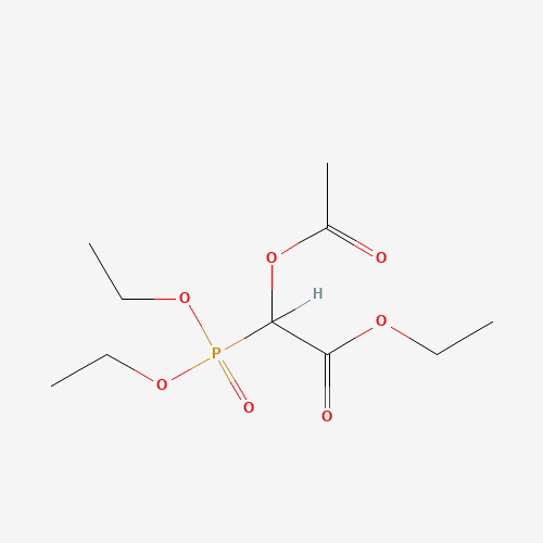 Ethyl 2-Acetoxy-2-(diethoxyphosphoryl)acetate (CAS: 162246-77-7) - Chemical Structure and Molecular Formula 
