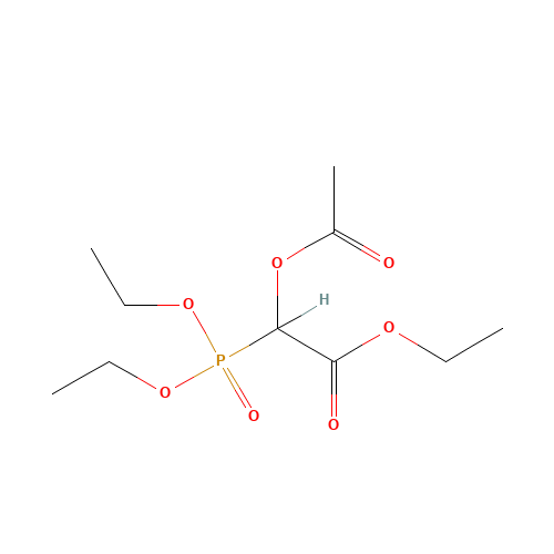 Ethyl 2-Acetoxy-2-(diethoxyphosphoryl)acetate (CAS: 162246-77-7) - Chemical Structure and Molecular Formula 
