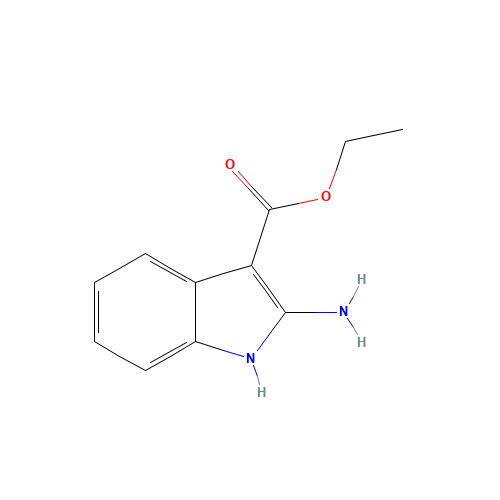 Ethyl 2-Aminoindole-3-carboxylate (CAS: 6433-72-3) - Chemical Structure and Molecular Formula 
