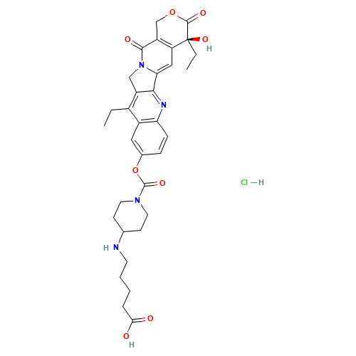 7-Ethyl-10-(4-N-aminopentanoic acid)-1-piperidino)carbonyloxycamptothecin Hydrochloride (CAS: 181629-47-0) - Related Chemical Product