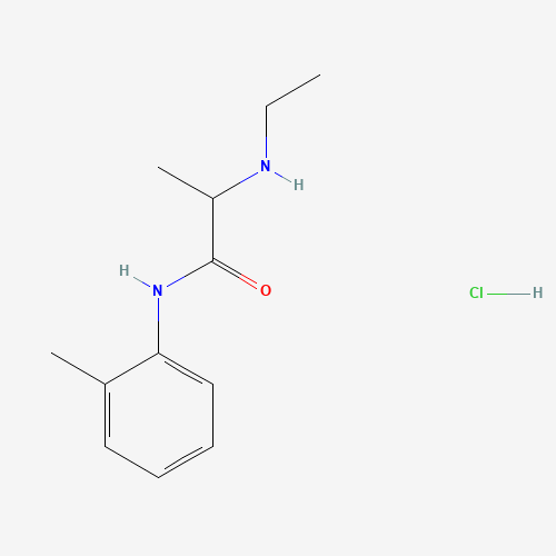 2-(Ethylamino)-o-propionotoluidide Hydrochloride (CAS: 35891-75-9) - Chemical Structure and Molecular Formula 